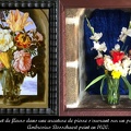 Bouquet de fleurs dans une arcature de pierre 6eme01 Clara B